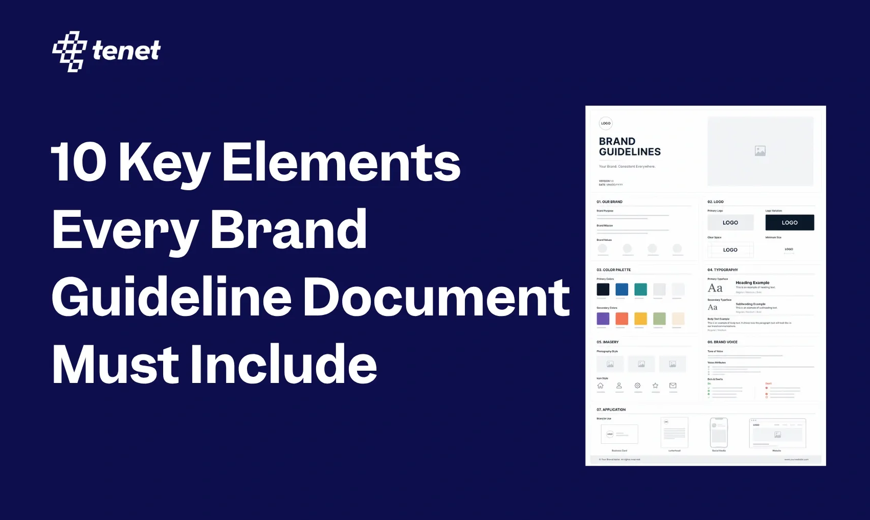 Work Must Include 10 Key Elements Every Brand Guideline Document Must Include