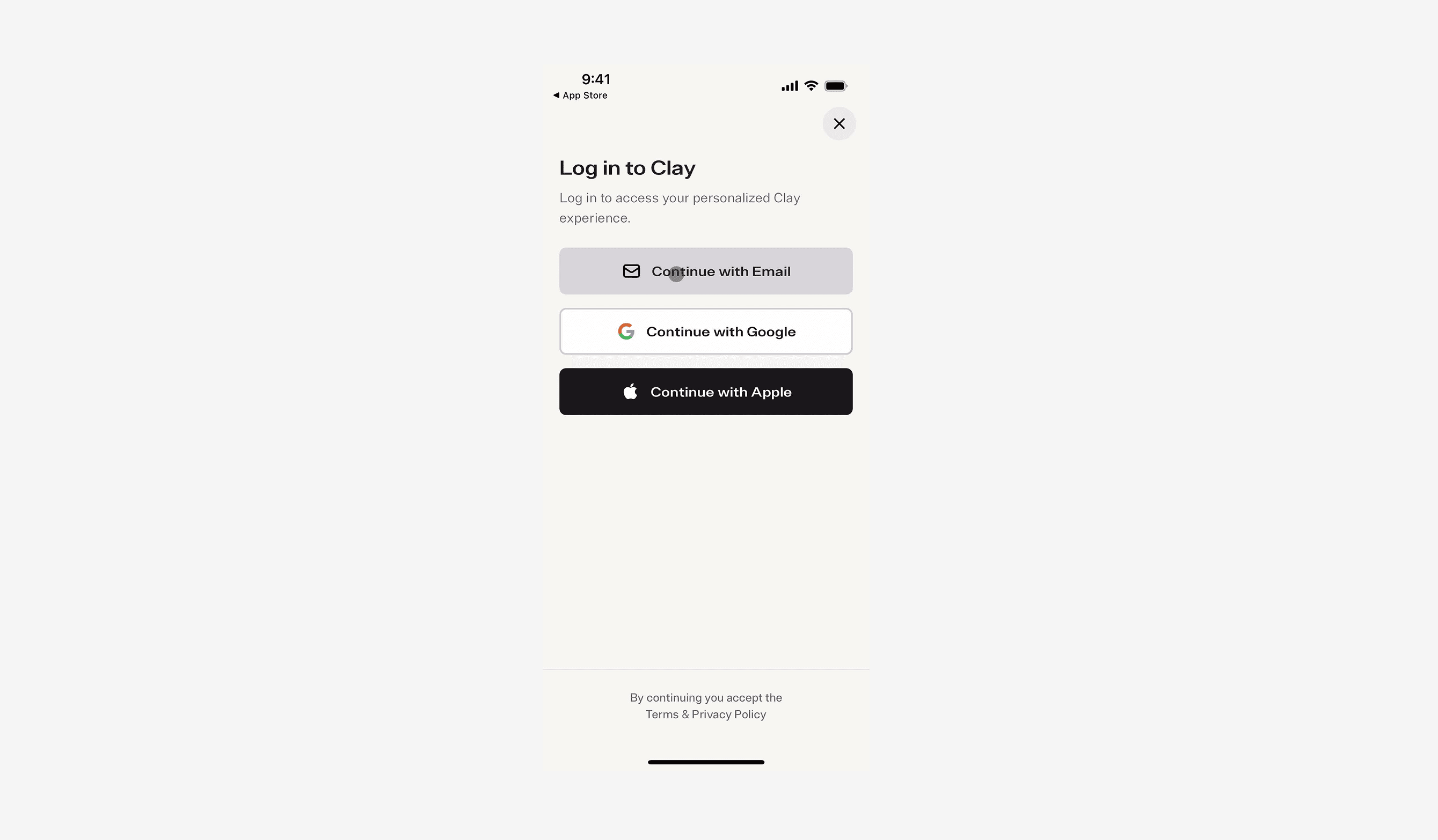 Clay Login | Tenet
