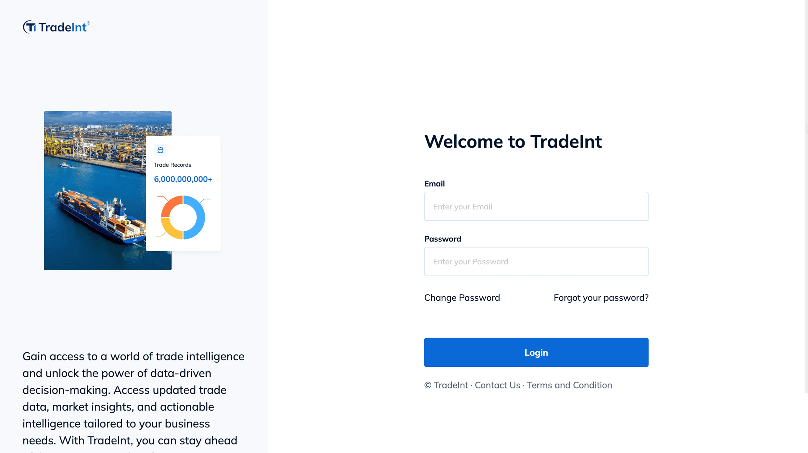 TradeInt Login Page Example